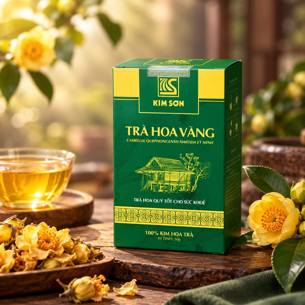Hộp Trà hoa vàng Kim Sơn 50g